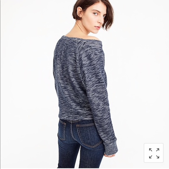 J.crew twist front sweatshirt, NWT, sz s-m - Picture 4 of 8